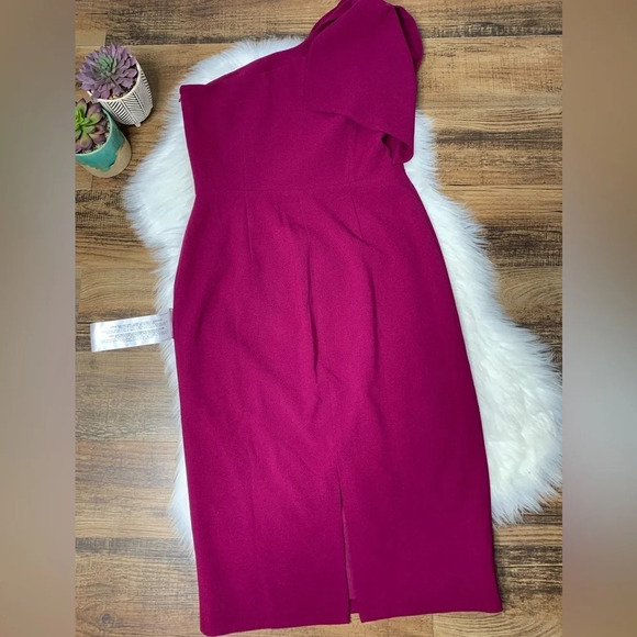 Dress The Population Tiffany Dress Dark Maegnta - Picture 9 of 9